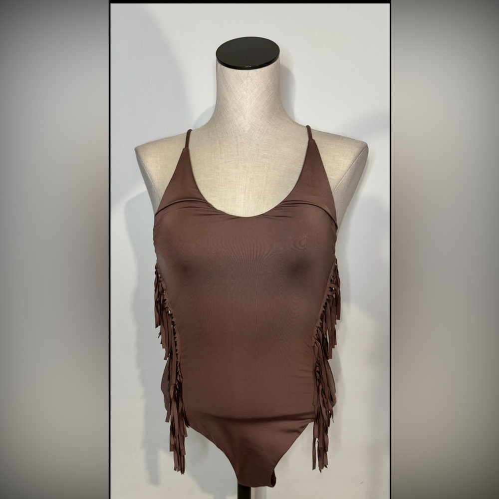 Fashion muave Fringe One-Piece Swimsuit Xs small fit NWOT